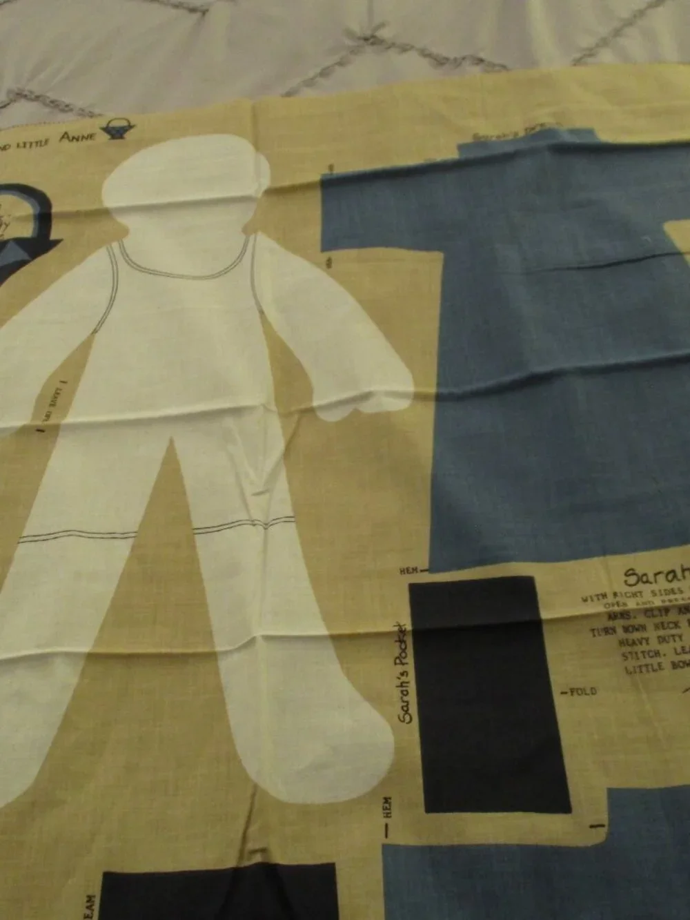 Vintage Country Gentle Sarah & Little Anne Fabric Doll Cut Outs Craft Project